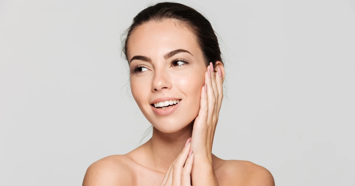 Woman with glowing skin after Plasma Facial treatment in Greenwich, CT